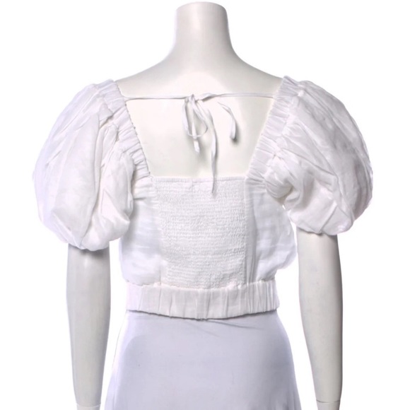 NEW FRAME Square Neckline Short Sleeve Crop Top - Picture 2 of 3